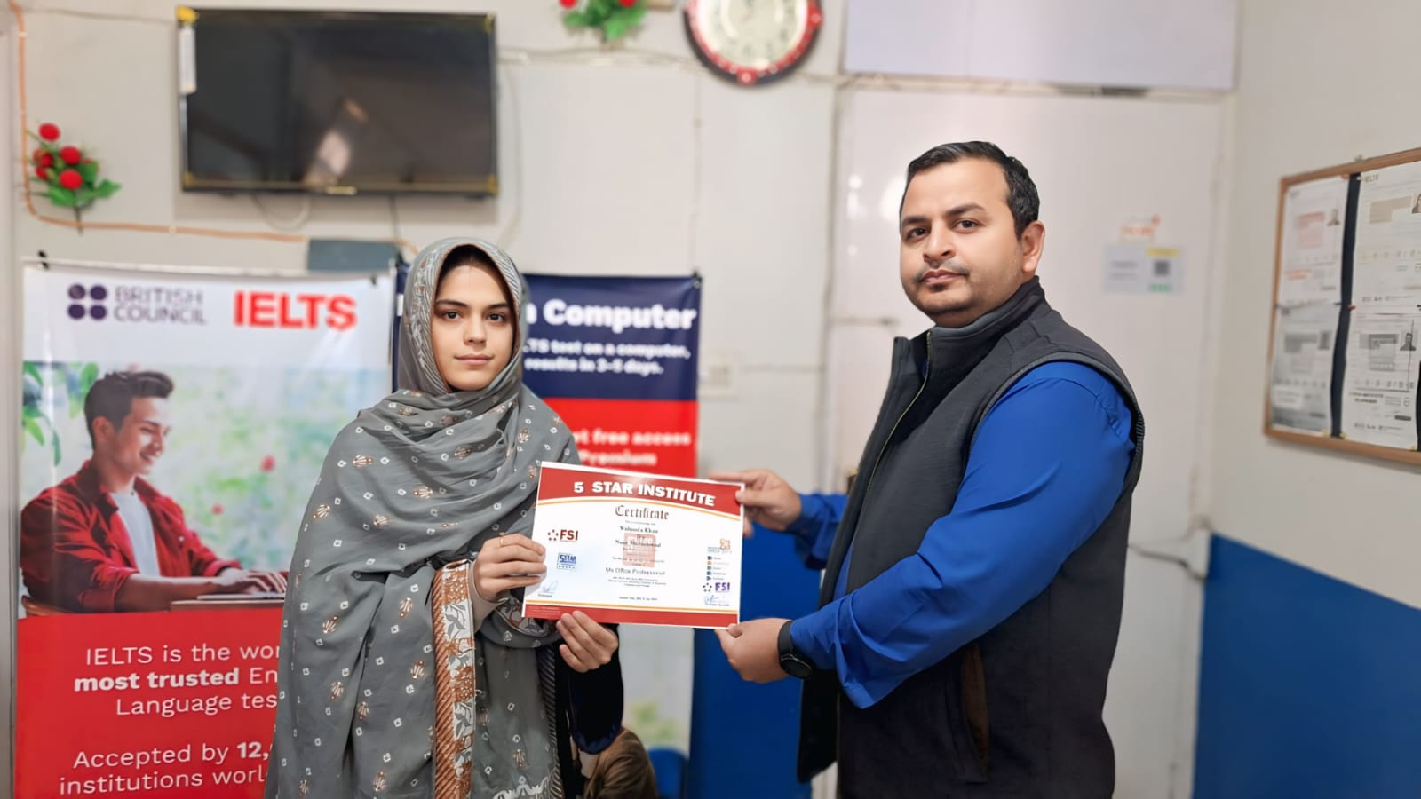 Microsoft Office training class at 5 Star Institute G-10 Markaz Islamabad